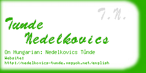 tunde nedelkovics business card